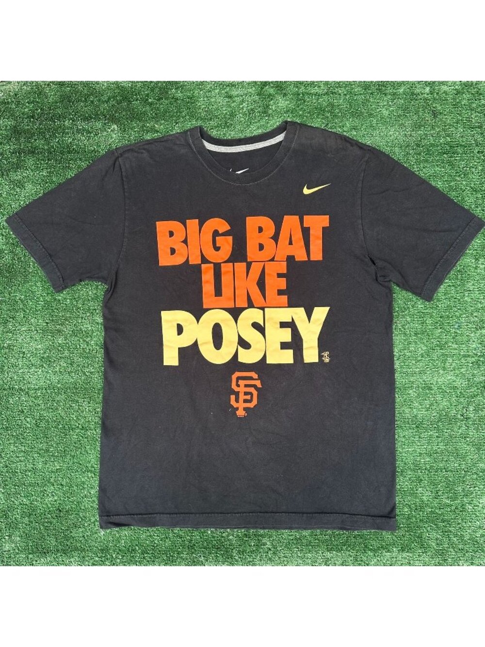 Vintage Y2K Nike San Francisco Giants T-Shirt Black M Buster Posey MLB Baseball